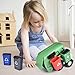 FUN LITTLE TOYS Garbage Truck Toy with 4 Rear Loader Trash Cans and Garbage Illustrated Flash Cards, Waste Management Recycling Truck Toy for Kids