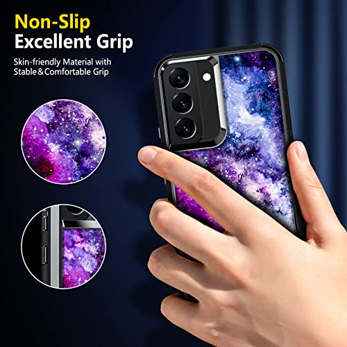 Hekodonk For Samsung Galaxy S22 Case,[Tempered Glass Screen Protector + Camera Lens Protector],Heavy Duty Full Body Rugged Shockproof Anti-Scratch Protection 3 In 1 Phone Case For Galaxy S22 Red Sky #TOP5