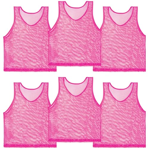 Image of RAINFLOW Soccer Pinnies Scrimmage Vests - Set of Lightweight Mesh Pennies Practice Jerseys for Youth & Adult Teams,Training