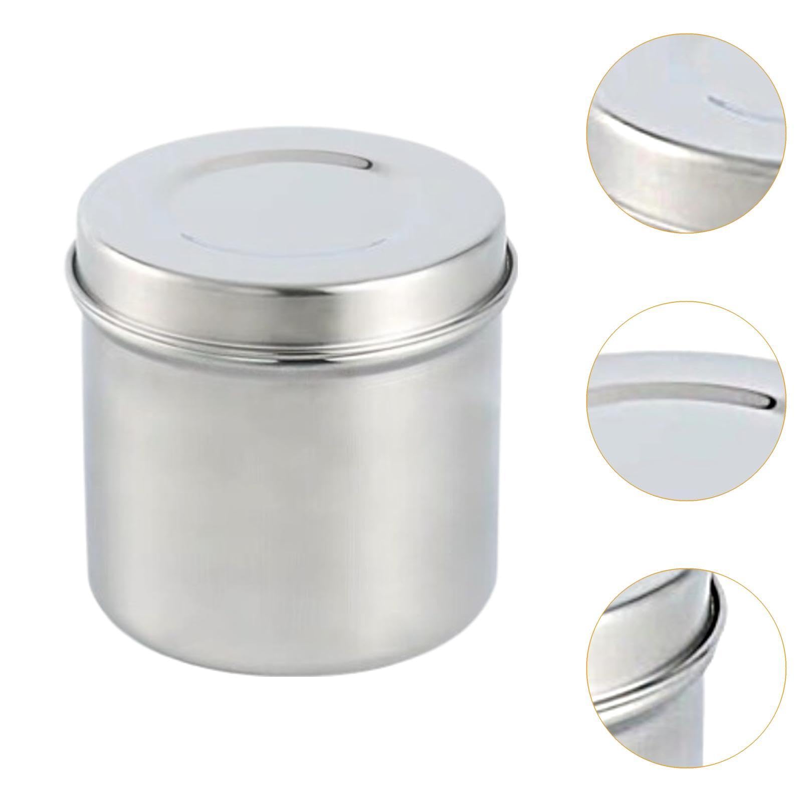 harayaa Récipient en Acier pour Pommade Médicale avec Couvercle pour Boules de Coton dans Les Salons, 9 Cm X 9.2 Cm