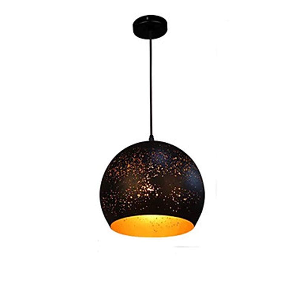 Lámpara de techo de luna semicircular negra de metal galvanizado 12W con luz blanca cálida