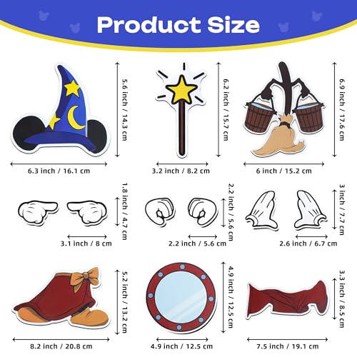 Imanes decorativos pack 12 piezas temática mágica miniatura 3