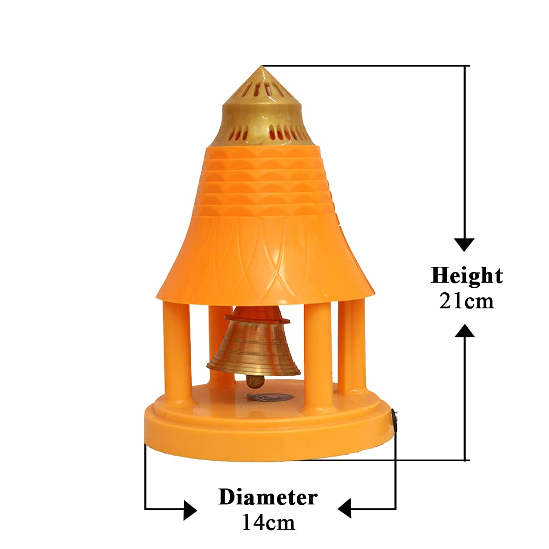 Automatic Poojabell Saffron - Spiritual Gift -3