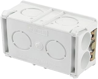 New Lon0167 Surface-Mount Rectangle Featured Design 99mmx65mmx45mm 2 Reliable Efficacy Gang Light Gray Plastic Pattress Back Box(id:a03 0c cd c30)