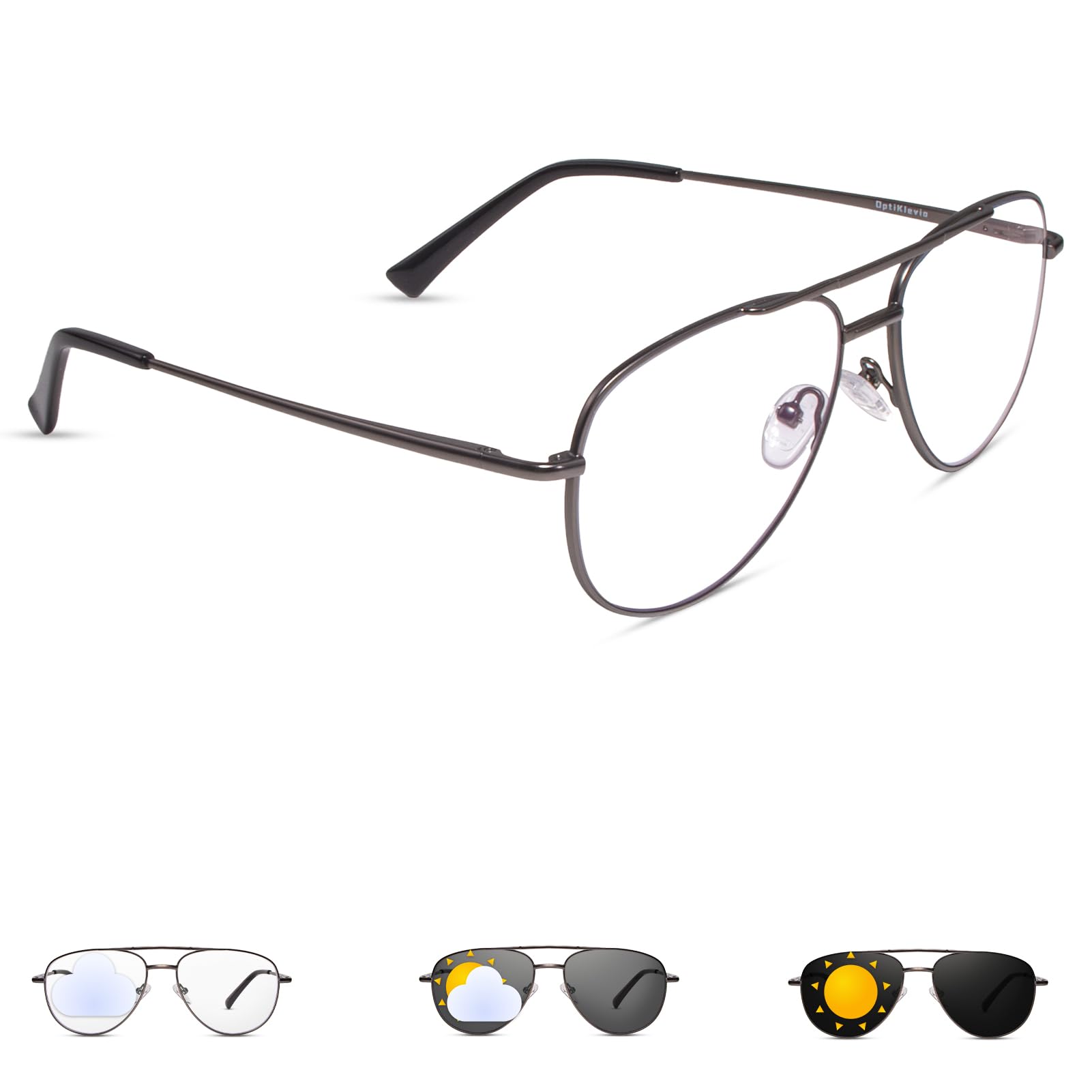 OptiKlevio Blue Light Blocking Glasses men Photochromic Glasses men women Computer Gaming Glasses Night Driving Glasses Photochromic Glasses