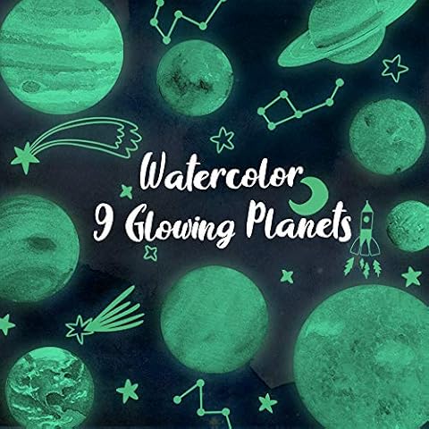 Pegatina de pared luminosa Konsait Estrellas y Planetas Cover