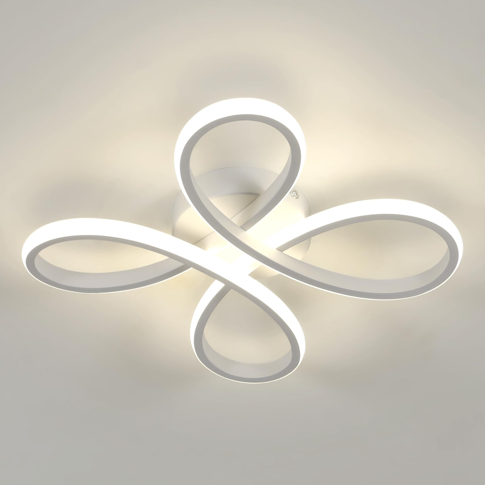 Comely LED Ceiling Light, 30 W, 3375 lm, Modern LED Ceiling Light, Ceiling Lighting for Living Room, Bedroom, Dining Room, Neutral Light 4500 K, 30 cm, White