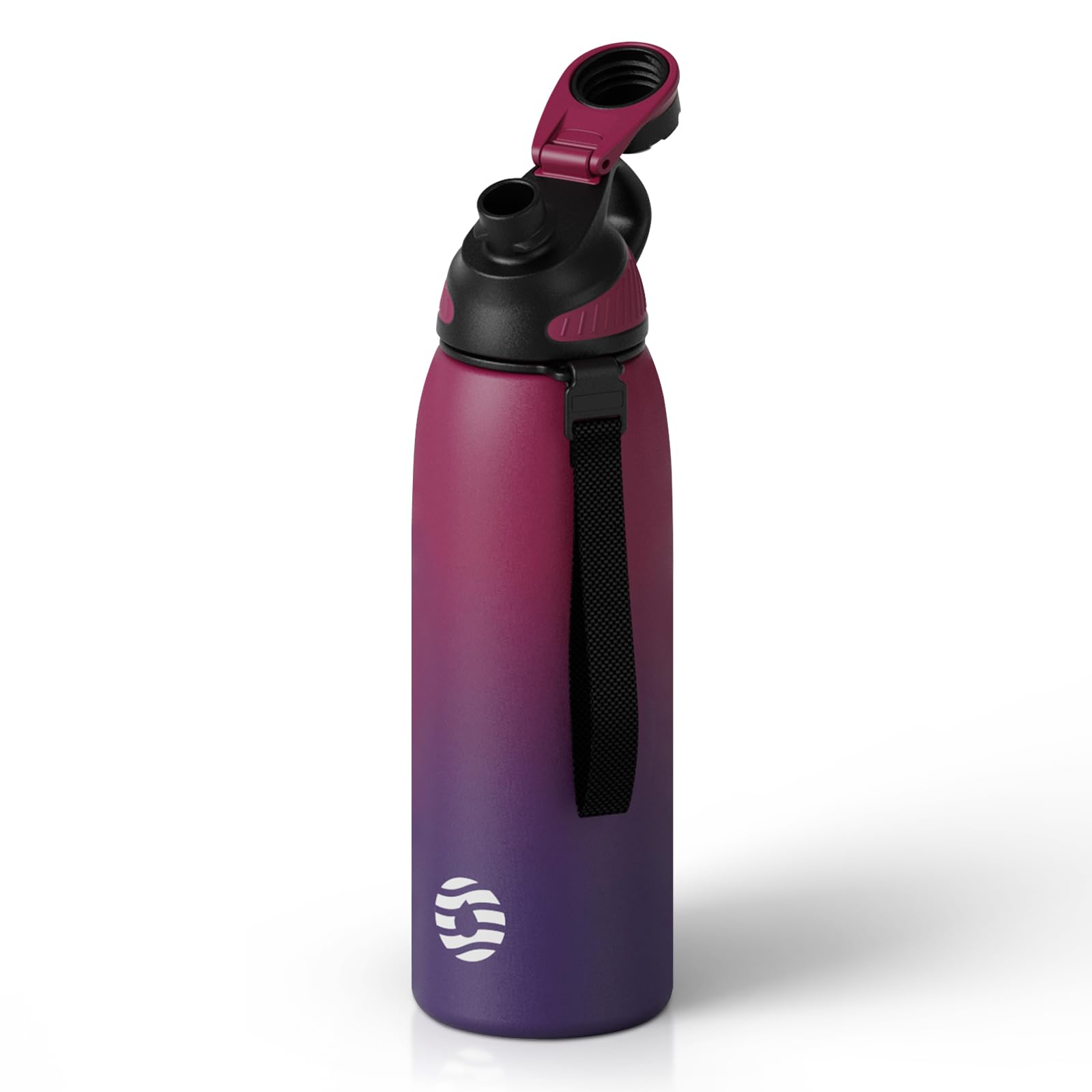 FJbottle 20oz Stainless Steel Insulated Water Bottle No Straw Spout Lid