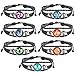 Genshin Impact Armband 7er Pack, Animne Luminous Bracelet, Element Luminous Armbänder Glow in Dark, God's Eye Time Gem Armband aus Feuer, Eis, Wind, Gras, Fels, Donner, Wasser