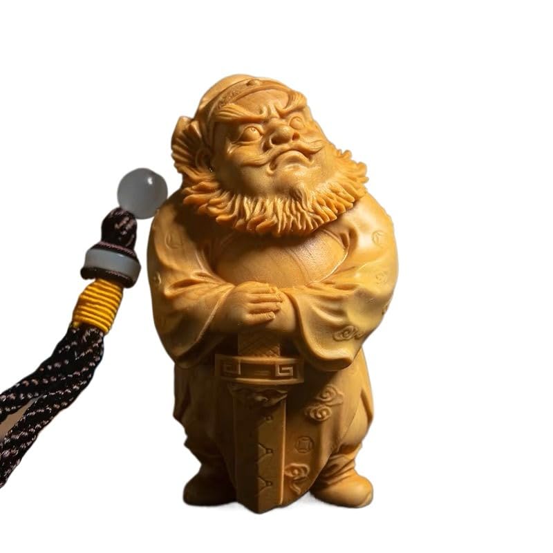 Amazon.co.jp: 鍾馗様 ミニ木彫り像（総高6cm）｜掌サイズの魔除け