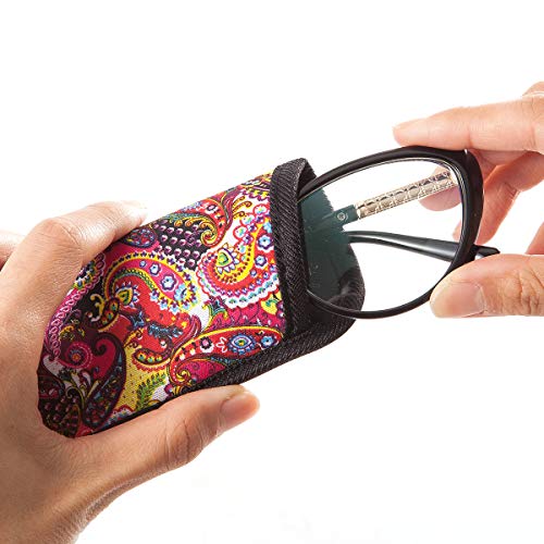 Image of TRIUMPH VISION 3 Pack Reading Glasses Pouch - Soft Eyeglasses Bag Portable Cloth Eyewear Case