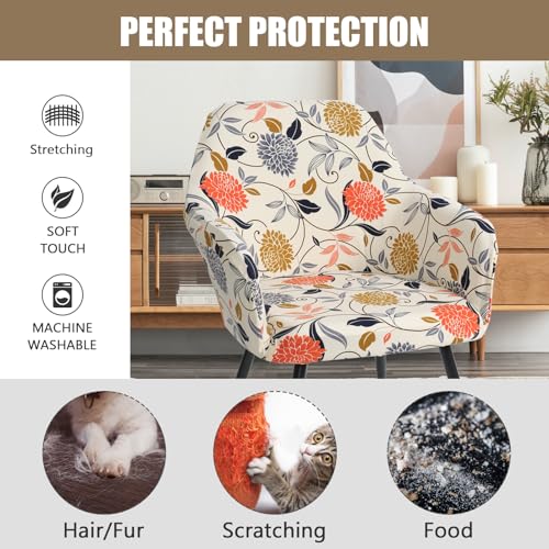 MEIVINES Stuhlhussen Stretch Stuhlbezug Sesselbezug 2er Set Stuhlhussen Schwingstühle mit Armlehnen Abnehmbare Schonbezug für Bürostühle Esszimmerstühle Schminktisch Stuhl Küchenstühle