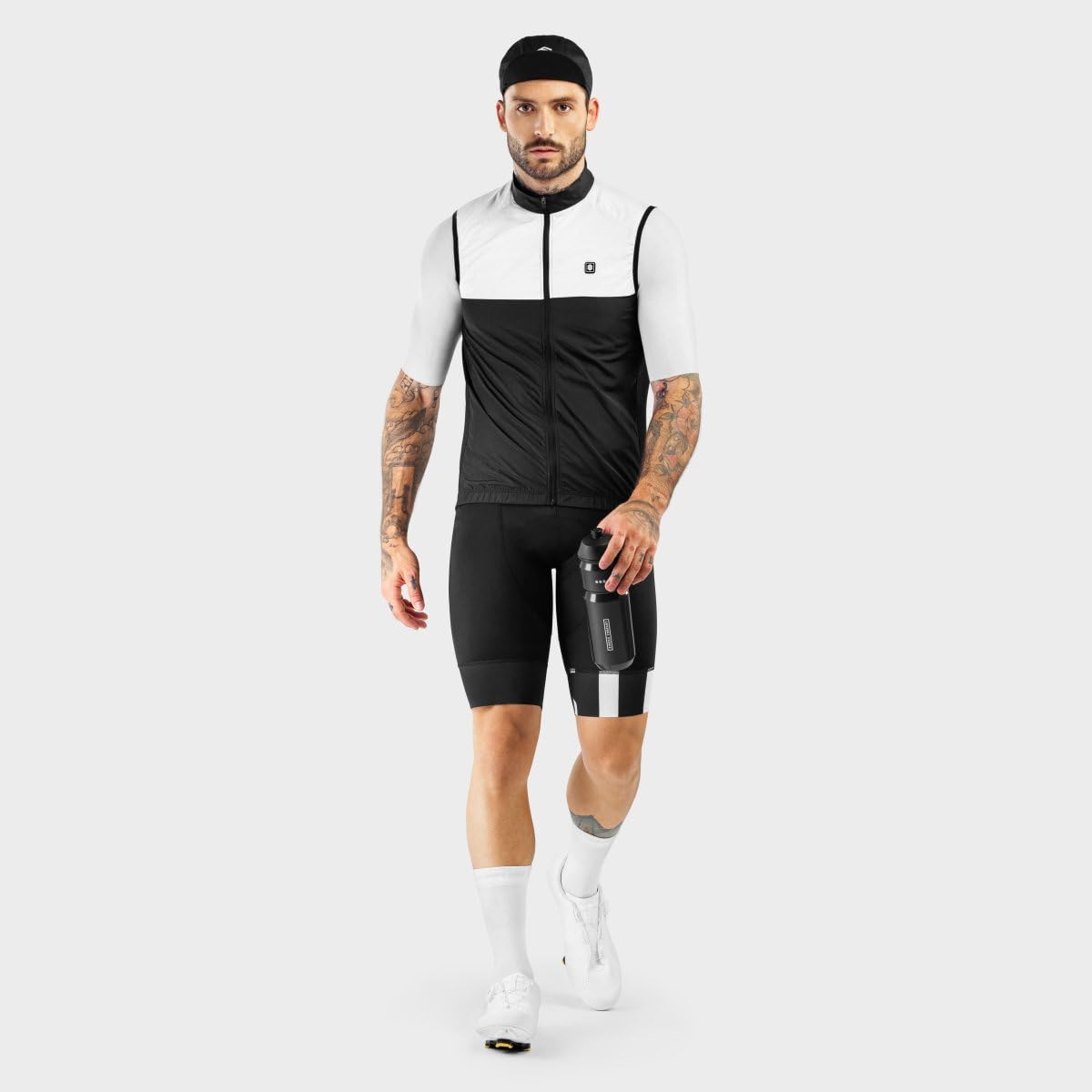 SIROKO Chaleco Cortavientos ciclismo V1 Copenhagen Negro Hombre y Mujer
