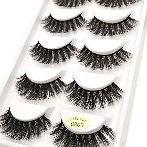 Preisvergleich Produktbild 5 Pair / Lot Nette Criss Kreuzen Falsche Voluminöse Wimpern