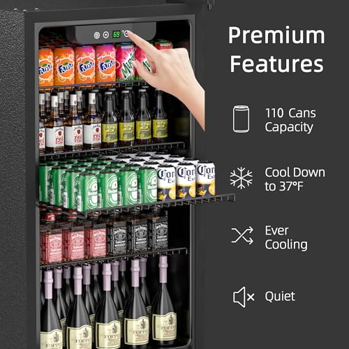 Erivess 110 Can Mini Fridge