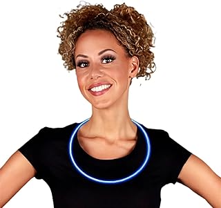 Azure Aura: Pack of 25-22-inch Cosmic Blue Glow Necklace - Perfect for Camping and Night Events, Lightweight, Non-Toxic, No Batteries Required