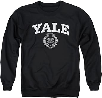 Yale University Official Yale Seal Unisex Adult Crewneck Sweatshirt,Black, 3X-Large