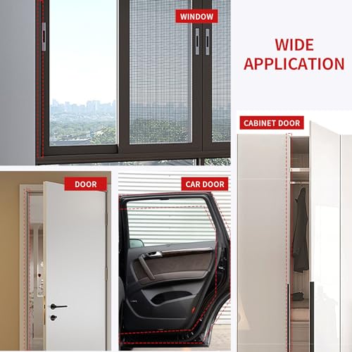 SILIENTWERK 40 Feet Kerf Door Weather Stripping Seal with 8 PCS Corner Seals, Long Reach V-Shaped Seal Strip for Large Gap Door Insulation and Soundproofing (White) by SILIENTWERK - Image 7