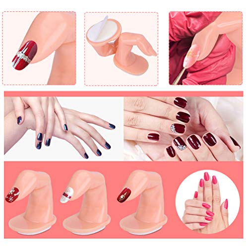 Practice Fingers For Acrylic Nails Gel Training Nail Art Practice Fingers Decoration Training Fingers, Plastic Fake Fingers With Nails, 12 Pack #TOP6