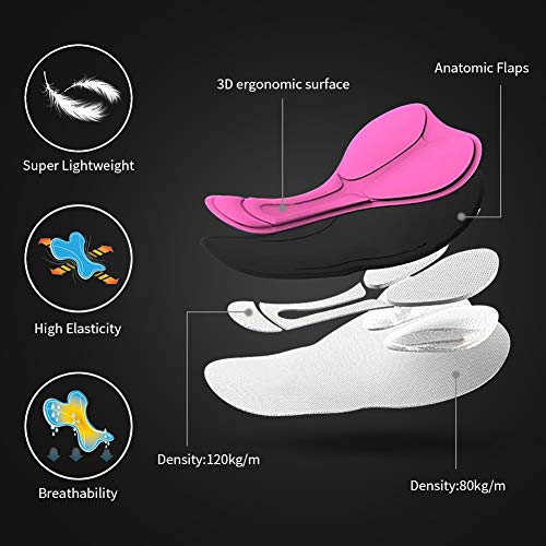 4ucycling Women Premium 3D Padded Breathable Cycling Tights, Running Pants, Women's Recreation Pants
