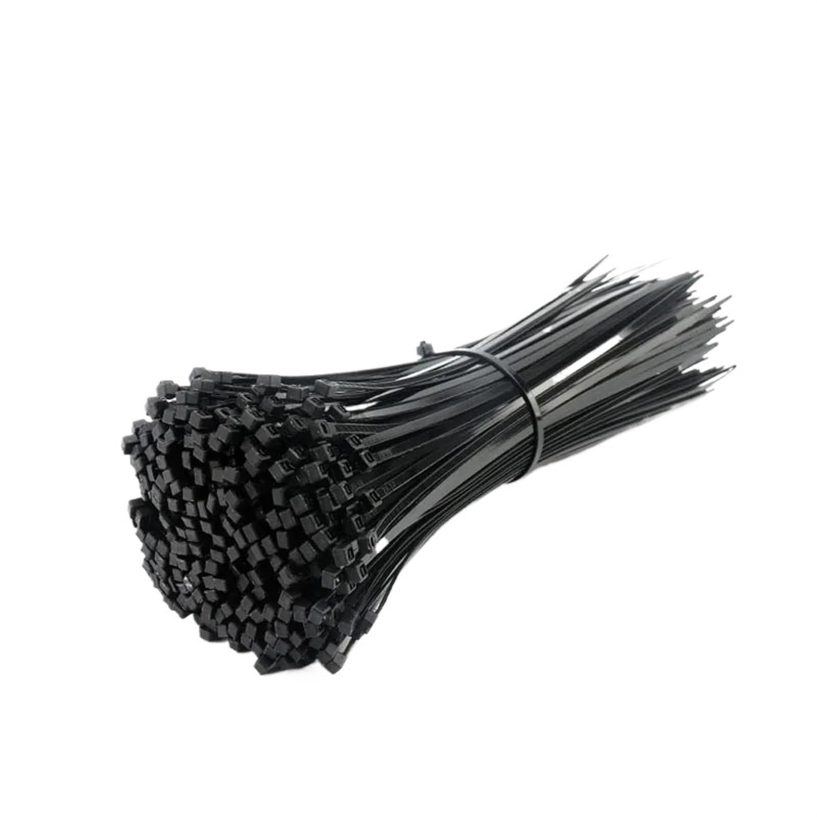 L6nqiag 5X300mm Nylon Cable Ties Self-Locking Plastic Nylon Tie 100 Pcs Black 5X300cable Fastening Ring Cable Zip Wraps Strap Set 3X100mm(5X300mm)