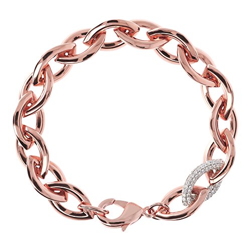 Bracciale donna Bronzallure golden rosè con pavé