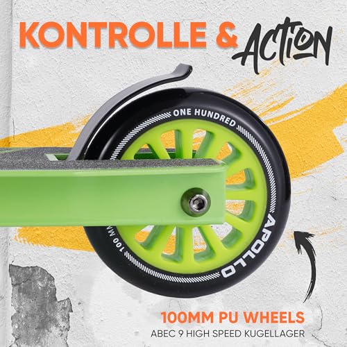 Apollo Stuntscooter Gravity - Fun-Kickscooter f&uuml;r Kinder und Teenager, Kinderroller, Trick Roller f&uuml;r Jungen und M&auml;dchen ab 6 Jahren, Stunt Scooter auch f&uuml;r Beginner geeignet