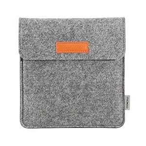 MoKo Sleeve Compatible with Kindle Oasis 2019/2017, Protective Felt Accessories Cover Case Pouch Bag with Dual Pockets…