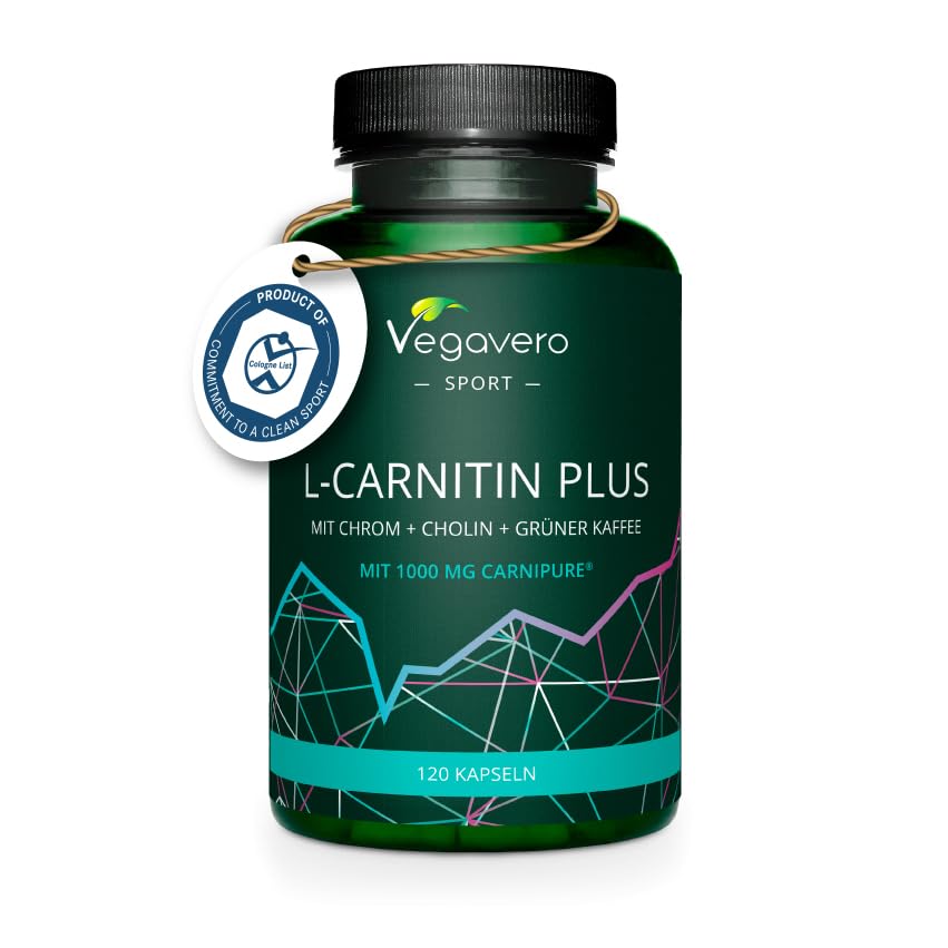 L-CARNITINA COMPLEX | CARNIPURE® | Café Verde + Vitaminas B + Cromo | PRE WORKOUT + PARA la Figura...