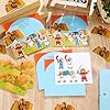 Motipuns 24 Pack Religious Sunday School Crafts for Kids Bulk Christian Bible Jericho Wall Crafts Kit Cut Cardstock Background Wooden Sticks Biblical Scene Model for Activities Sunday Craft Display #4