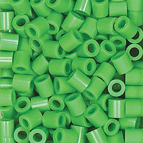 Miniatura 2 de Cuentas Perler verde brillante para manualidades infantiles, 1000 unidades, 1
