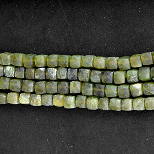 Cubes briolettes vasonite 8 mm LKBEADS fil perles naturelles