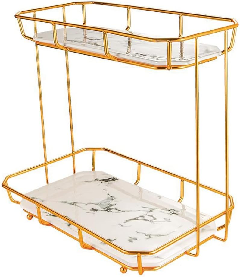 Bathroom Shelf Storage Rack Display Stand Shelves Cosmetics Multi Layer Holder Iron Storage Box Bathroom Organizer Household (Color : White) (Black) (White)