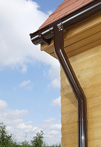 Preisvergleich Produktbild Dachrinnen Set / RG 75 / MARLEY / braun / bis 4 Meter Seitenlängen