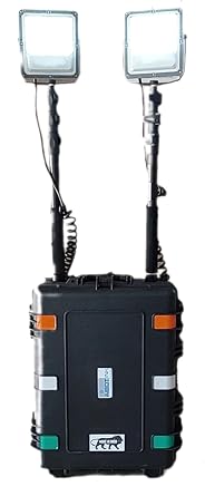 Aibot Ink Rechargeable Remote Area Flood Lights 2x30W, 7200 lumens, 9 hrs Backup. NABL Certified