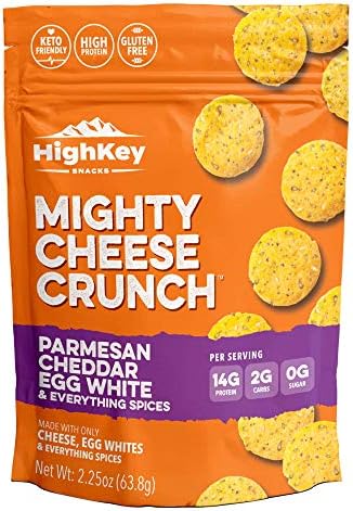 Parmesan Cheddar & Everything Bagel Cheese Crisps - Low Carb, Gluten Free, High Protein Healthy Cheese Snack – Savory, Keto & Diet Friendly Cheese Crunch with Natural Ingredients