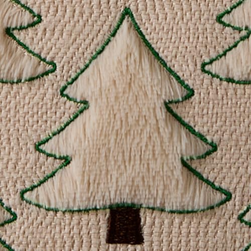Image of Allorry Christmas Pillow Covers 20x20 inch Set of 2 Christmas Decorations Soft Plush Faux Fur Wool Beige Xmas Tree Throw Pillow Cases Winter Holiday Decor for Sofa Living Room PT-012C20