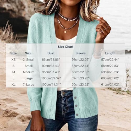Cardigan Sweaters for Women V Neck Long Sleeve Knit Cardigans Shrug - image 4