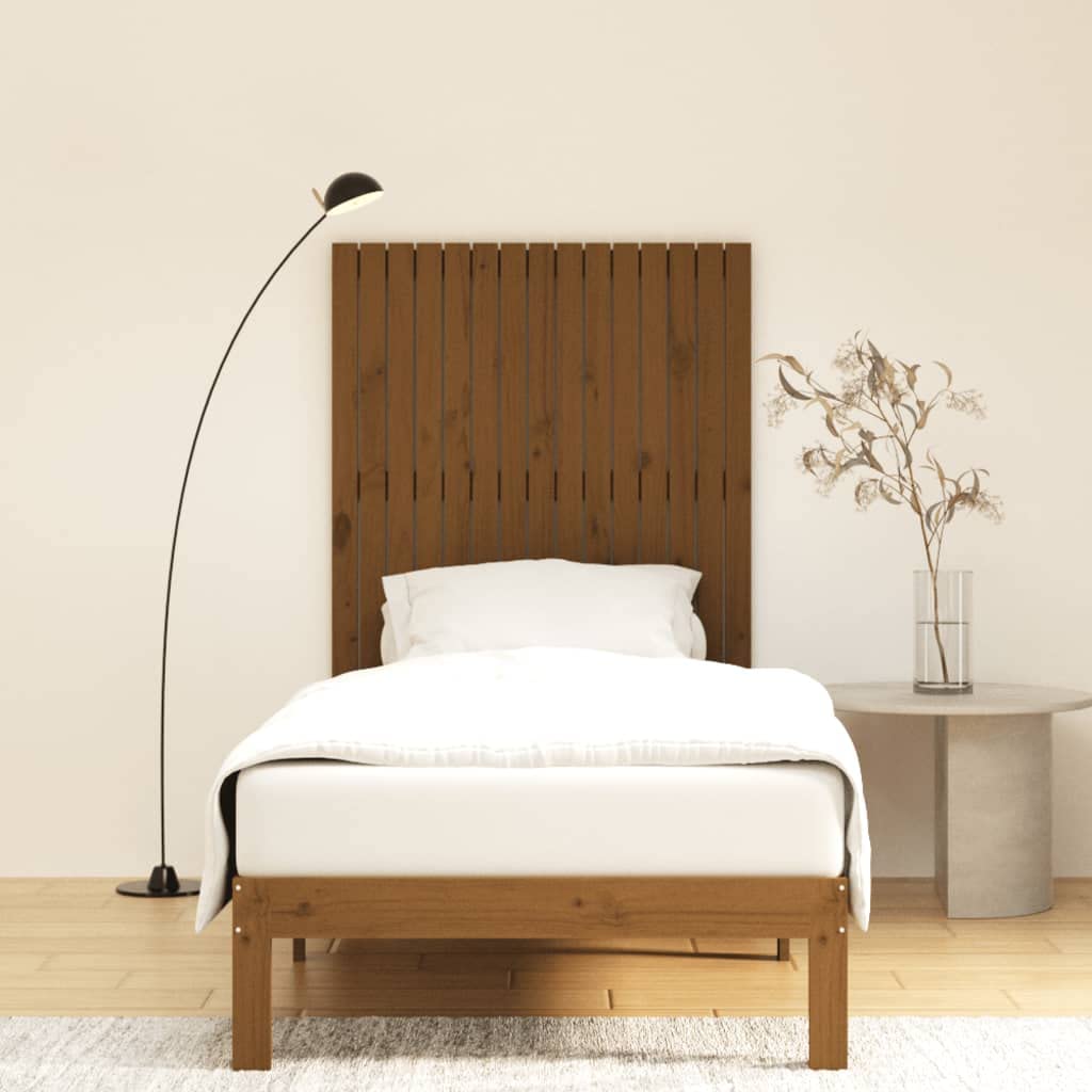 824936 Testiera da Parete Ambra 95,5x3x110cm in Legno Massello di Pino Testata in Legno,Testata Letto Matrimoniale Muebles Dormitorio Spalliera Letto Testiere per Letto Matrimoniale