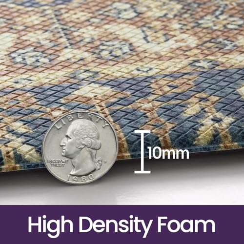 DEXI Kitchen Mat 60 x 150 cm, Anti-Fatigue Cushioned Standing Mats Non Slip Waterproof, Extra Large Washable Carpet Runner Rugs for Floor, Laundry, Home Office, Orange Beige - Image 5