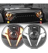Amazon.co.jp: Motikvans jkラングラー h4 led7インチヘッドライト