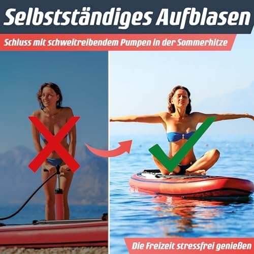 Bild 4 - Elektrische SUP Pumpe 20 PSI, 12V, 2-in-1 Inflation & Deflation für Board, Zelt, Isomatte, Kajak & Luftmatratze