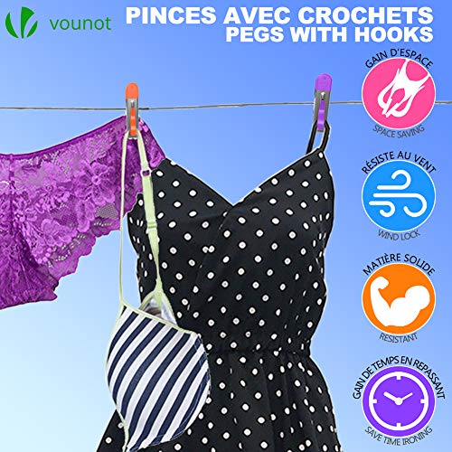 Séchoir à linge vounot extensible avec pinces inox - 7