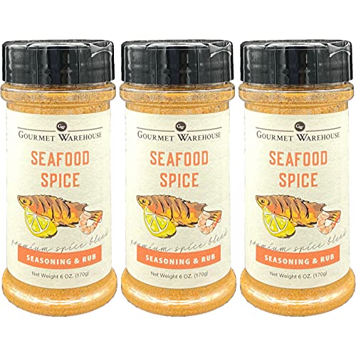 Gourmet Warehouse Seafood Seasoning, 6 ozs, 3 Pack - Gluten Free, No MSG, No HFCS