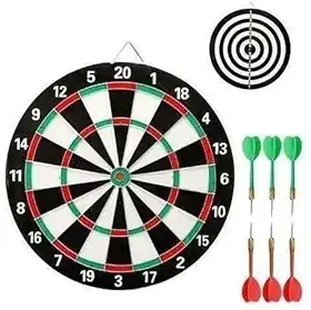 Jogo de Dardos Profissional, Alvo Dupla Face 43cm, Kit com 6 Dardos Inclusos