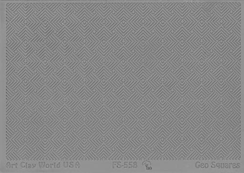 FlexiStamps Texture Sheets Geo Squares Design - 1 Pc.