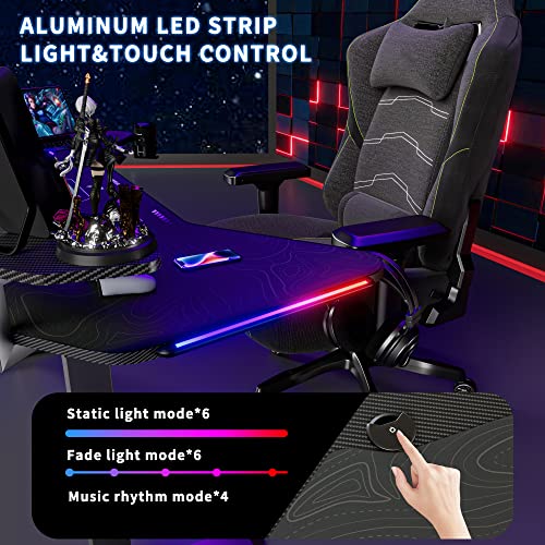 Jwx Standing Gaming Desk With Aluminum Alloy Led Lights, 72'' Wing Shaped Large Studio Music Desk With Slot Design Shelves, For Live Streamer, Social Media Influencer & Music Recording #TOP4