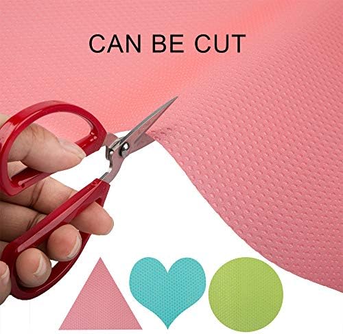 8 Pcs Refrigerator Mats Shelf Liners,YuCool EVA Washable Can Be Cut Refrigerator Pads Fridge Mats Drawer Table Placemats Shelves Drawer Table Mats Size 17.72"x11.81",2 Pink/2 Green/2 Blue/2 Clear