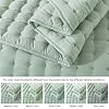 WDCOZY Sage Green Queen Quilt Set - Farmhouse Scalloped Coverlet With 2 Pillow Shams - View #6