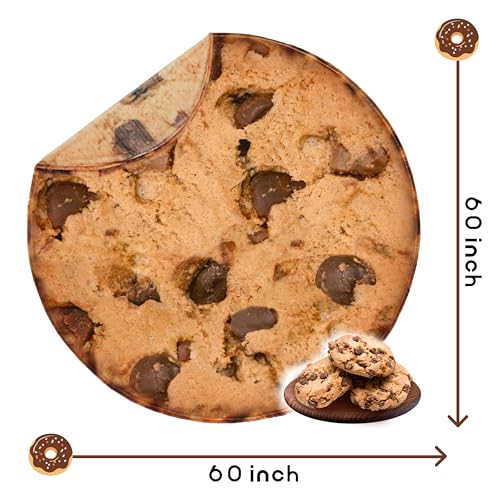 Image of Bnuitland Cookies Funny Blanket, 300 GSM Double Sided Giant Realistic Food Blanket, Novelty Gift for Adults and Kids, Super Soft Flannel